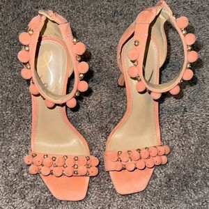 Elegant Pink Pom-Pom Women's Heels by SAM EDELMAN